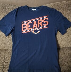 Unisex Navy BlueChicago Bears Graphic T-Shirt Sz.Lg